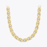 Zircons Chain Necklace Stainless Steel Collar Choker Jewelry