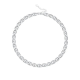 Zircons Chain Necklace Stainless Steel Collar Choker Jewelry
