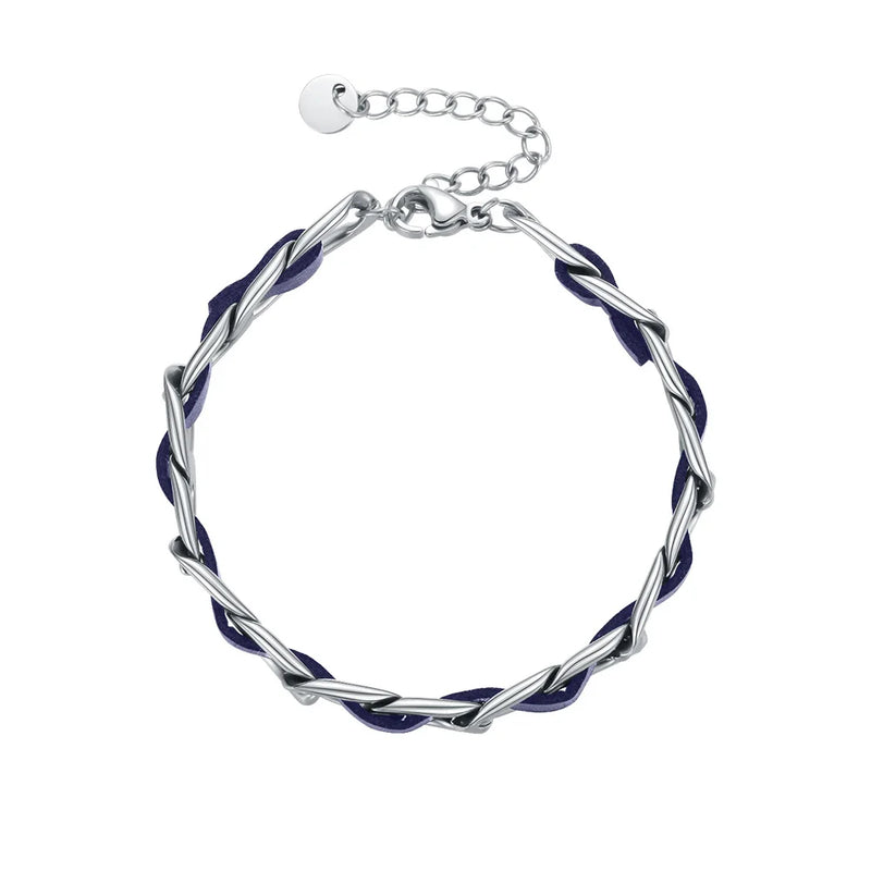 Dark Knit Bracelet Stainless Steel Pulseras