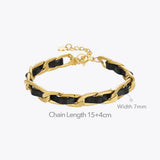 Dark Knit Bracelet Stainless Steel Pulseras