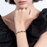 Dark Knit Bracelet Stainless Steel Pulseras