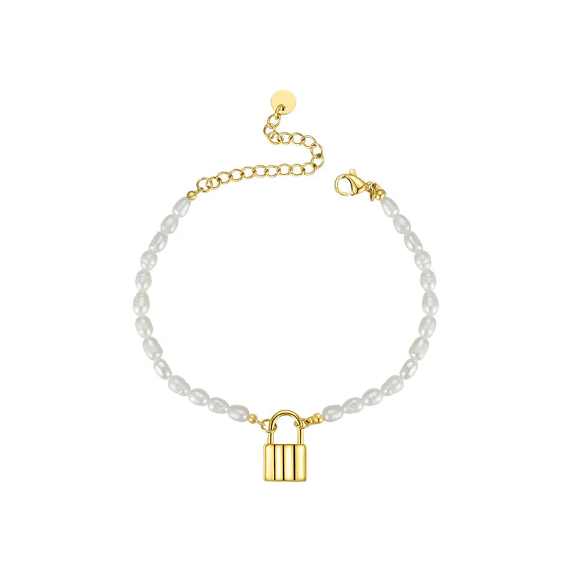 Natural Pearl Bracelet with Lock Classic Bracelets Jewelry B202210