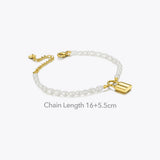 Natural Pearl Bracelet with Lock Classic Bracelets Jewelry B202210