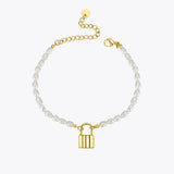 Natural Pearl Bracelet with Lock Classic Bracelets Jewelry B202210