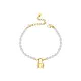 Natural Pearl Bracelet with Lock Classic Bracelets Jewelry B202210