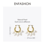Small Circle Hoop Earrings Natural Pearl Jewelry Oorbellen