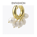 Small Circle Hoop Earrings Natural Pearl Jewelry Oorbellen