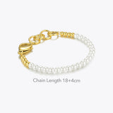 Pearl Beads Bracelet Stainless Steel Jewelry B202211