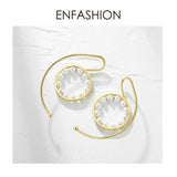 Pearl Circle Ear Cuff Clip On Earrings for Women Statement Earcuff