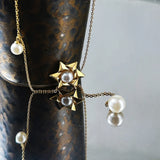 Snowflake Chain Necklace Pearl For Women Birthday Jewelry