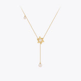 Snowflake Chain Necklace Pearl For Women Birthday Jewelry