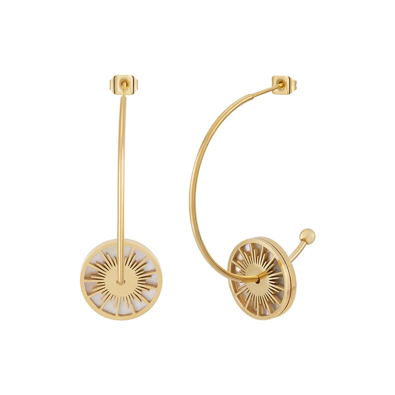 C Shape Shell Earrings Stainless Steel Earrings