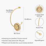 C Shape Shell Earrings Stainless Steel Earrings
