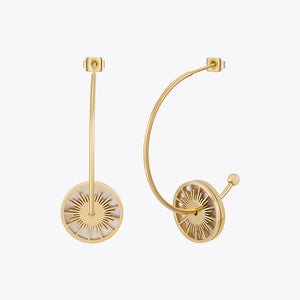 C Shape Shell Earrings Stainless Steel Earrings