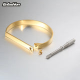Personalized Engraved Flat Bar Cuff Bracelet Stainless Steel Bangle