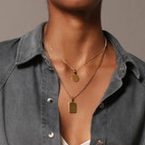 Personalized Engraved Name Necklace Stainless Steel Pendant Necklaces