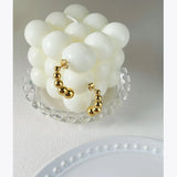 5 Balls Drop Earrings Stainless Steel Jewelry Christmas Gift E211331