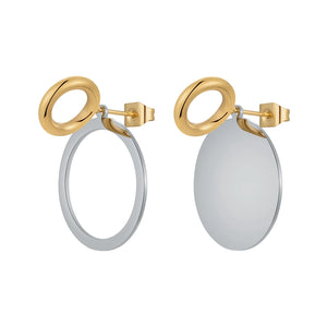 Circle Earrings for Women Stainless Steel Hoops Hollow Earings