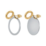 Circle Earrings for Women Stainless Steel Hoops Hollow Earings
