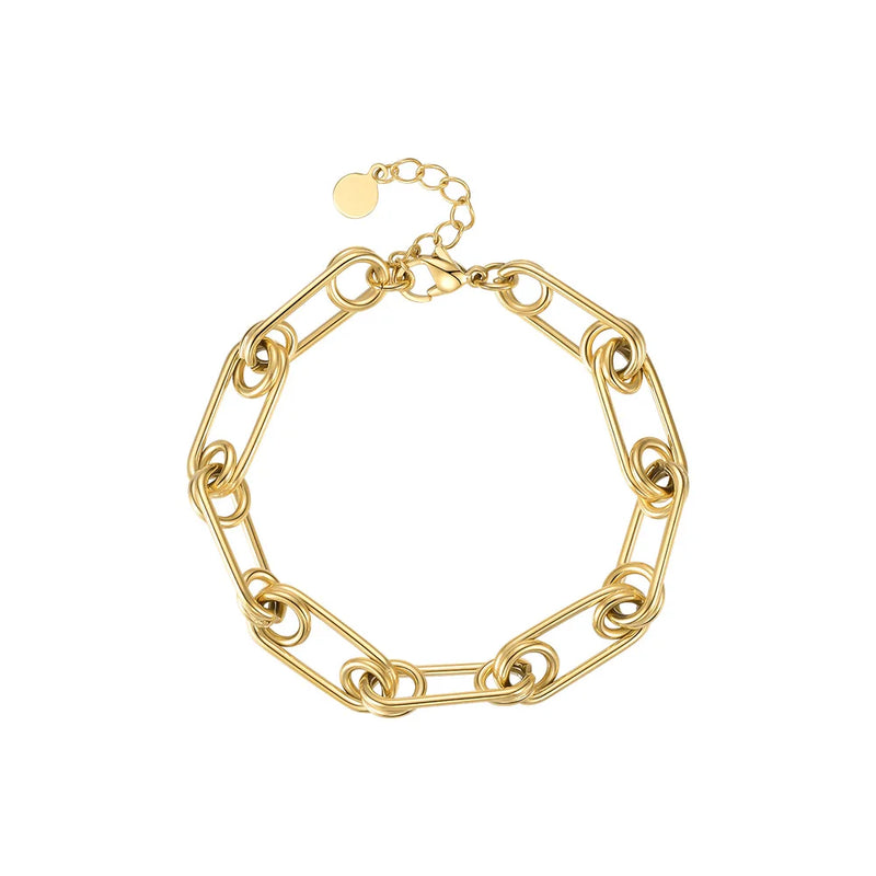 Pin Shape Bracelet Femme Stainless Steel Gothic Jewelry