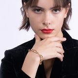 Pin Shape Bracelet Femme Stainless Steel Gothic Jewelry