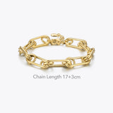 Pin Shape Bracelet Femme Stainless Steel Gothic Jewelry