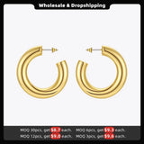 Pipe Hoop Earrings For Women Piercing Earings Boucle Oreille Femme E211289