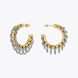 Punk Circle Loop Earring Stainless Steel Hoop Earrings For Women