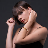 Punk Chunky Bracelet Stainless Steel Wide Bracelet B202214