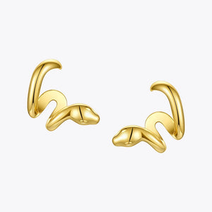 Punk Curved Snake Ear Cuff Clip On Earrings for Women