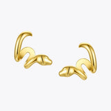 Punk Curved Snake Ear Cuff Clip On Earrings for Women