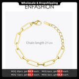 Punk Link Chain Bracelet Stainless Steel Jewelry Women B192056