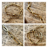 Punk Link Chain Bracelet Stainless Steel Jewelry Women B192056