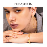 Punk Link Chain Bracelet Stainless Steel Jewelry Women B192056