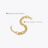 Punk Link Chain Bracelet Stainless Steel Thick Chain Bracelet Jewelry