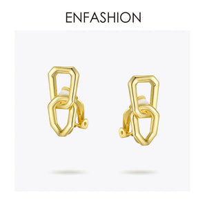 Punk Link Chain Ear Cuff Clip On Earrings Rock No Piercing EC191048