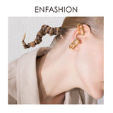 Punk Link Chain Ear Cuff Clip On Earrings Rock No Piercing EC191048