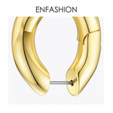 Punk Link Hoop Earrings Small Circle Aros Moda EC1044