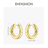 Punk Link Hoop Earrings Small Circle Aros Moda EC1044