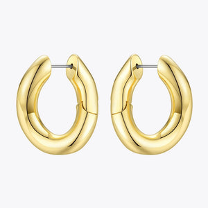 Punk Link Hoop Earrings Small Circle Aros Moda EC1044