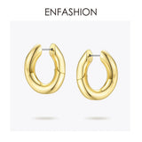 Punk Link Hoop Earrings Small Circle Aros Moda EC1044