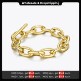 Punk Oval Bracelet Chunky Chain Jewelry B2187