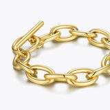 Punk Oval Bracelet Chunky Chain Jewelry B2187