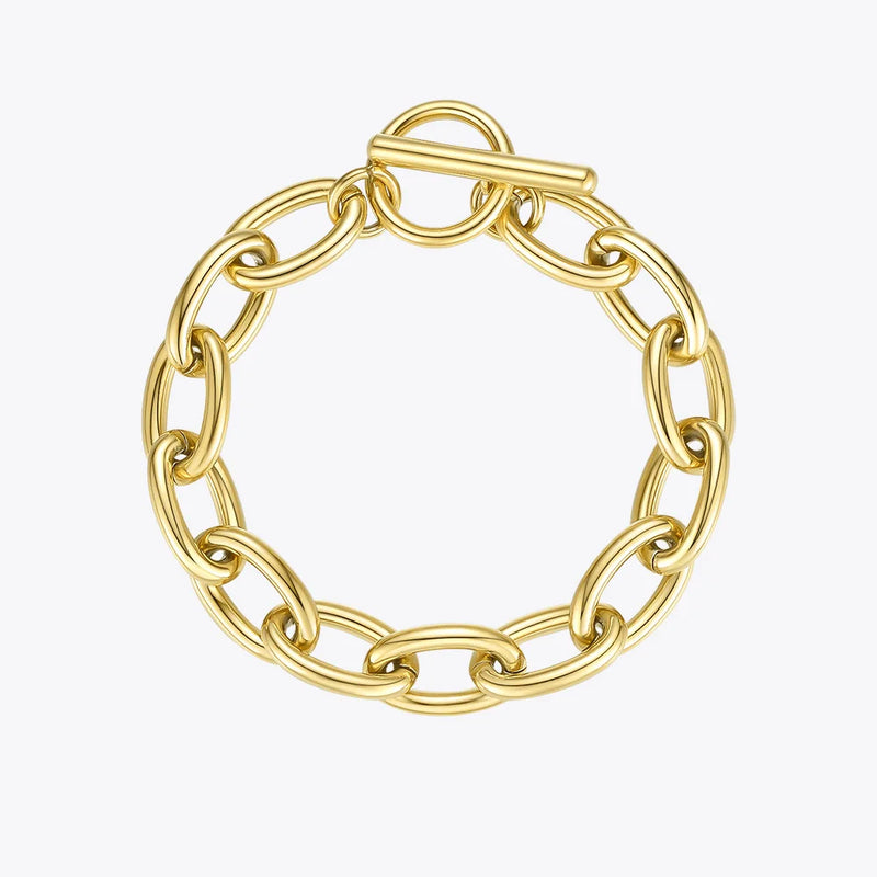 Punk Oval Bracelet Chunky Chain Jewelry B2187