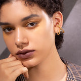 Punk Spike X Shape Ear Cuff Clip On Earrings Geometric Jewelry