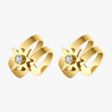 Star Ear Cuff Stainless Steel Earrings Zircon Earrings E211260
