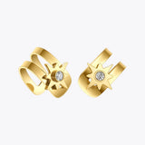 Star Ear Cuff Stainless Steel Earrings Zircon Earrings E211260