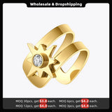 Star Ear Cuff Stainless Steel Earrings Zircon Earrings E211260