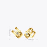 Star Ear Cuff Stainless Steel Earrings Zircon Earrings E211260