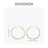 Snake Bone Chain Hoop Earrings Stainless Steel Large Circle Hoops Earrings